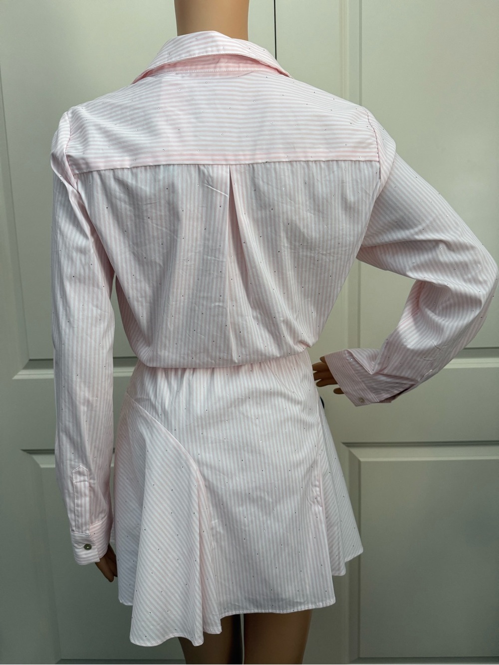 New 14th Place ' Striped Rhinestone Shirtdress - Picture 10 of 11